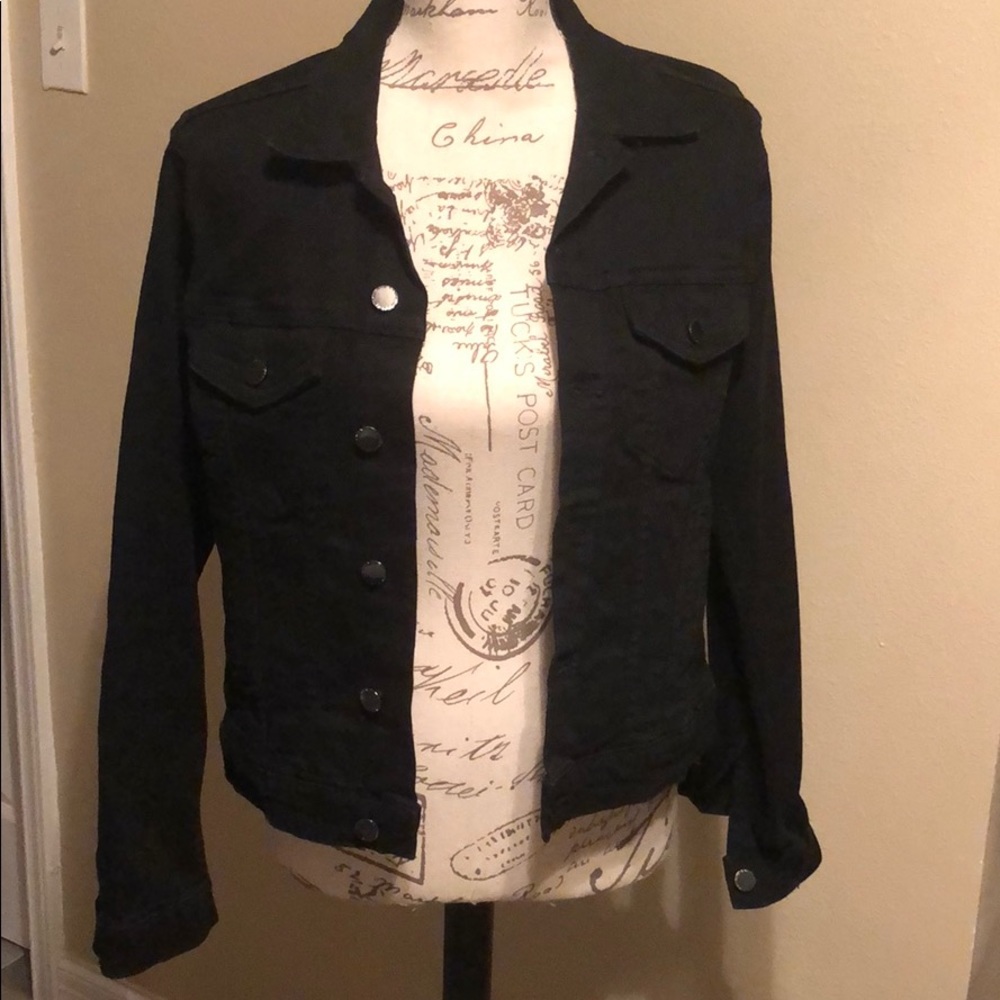 Black denim jacket